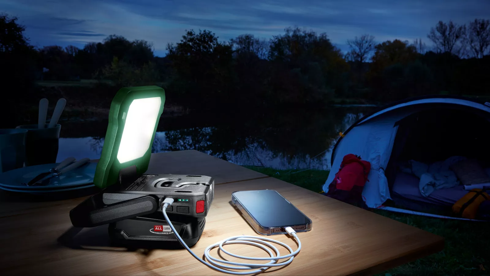 Lampe sans fil EasySpotLight 18V-400 Bosch (version solo)